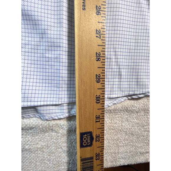Eton 41/16 Men’s Blue White Windowpane Contemporary Fit Dress Shirt Officewear - Picture 6 of 7